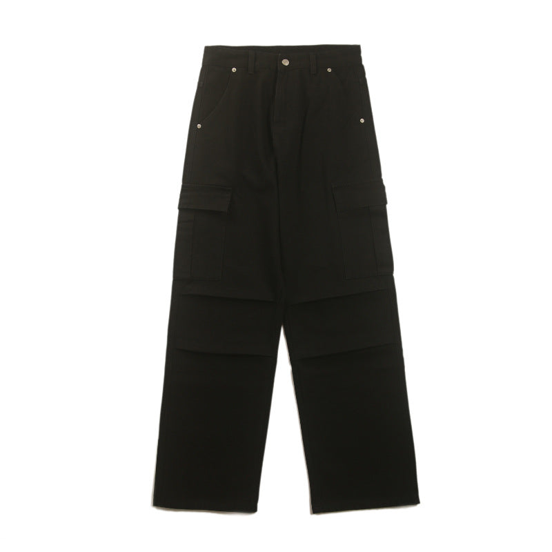 Herren Gerade Cargohose aus schwerem Baumwoll‑Twill mit Kniefalten und großen Klappentaschen Nord Taschen