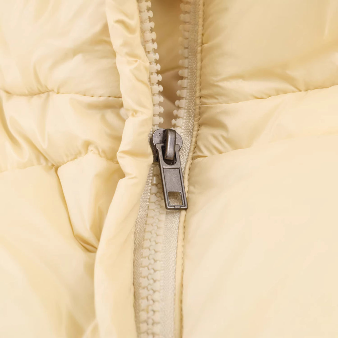 Damen Wattierte Kurzjacke mit Tunnelzug‑Taillierung und hohem Stehkragen Nord Taschen