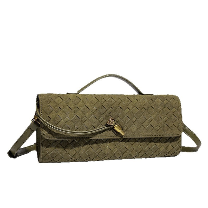 Damen Clutch mit kunstvollem Flechtmuster Nord Taschen