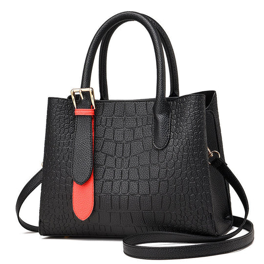 Damen elegante Handtasche mit exklusivem Kroko-Design und praktischen Tragriemen Nord Taschen