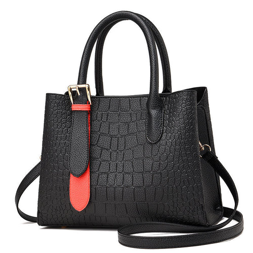 Damen elegante Handtasche mit exklusivem Kroko-Design und praktischen Tragriemen Nord Taschen