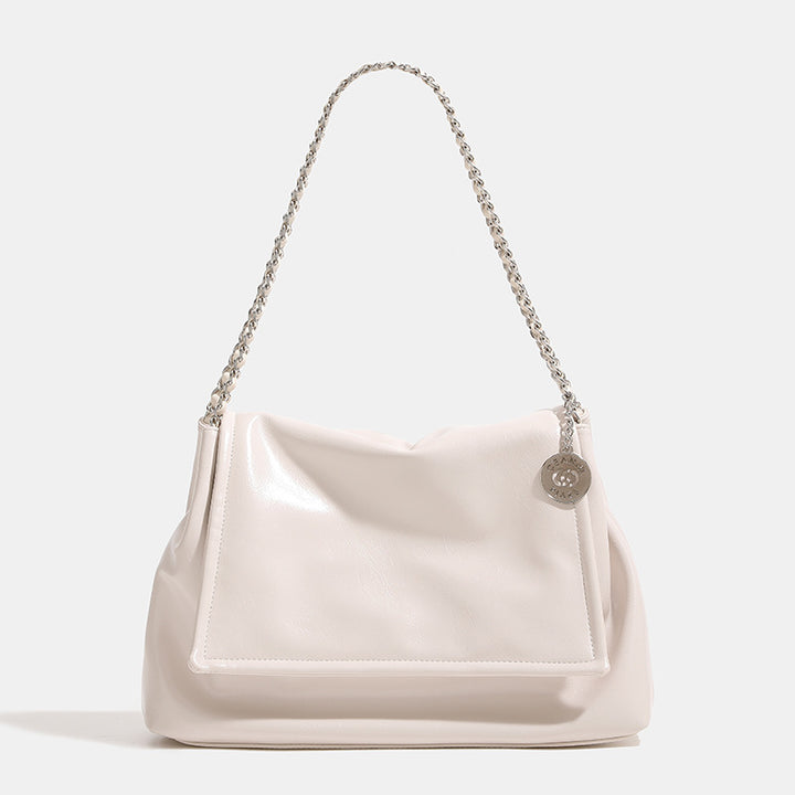 Damen Tasche mit luxuriösem Metallic-Finish und dekorativem Kettenriemen Nord Taschen