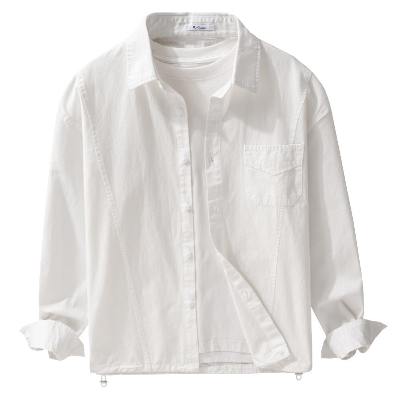 Herren Leichtes Overshirt-Jackett aus Baumwollmix mit aufgesetzter Brusttasche Nord Taschen