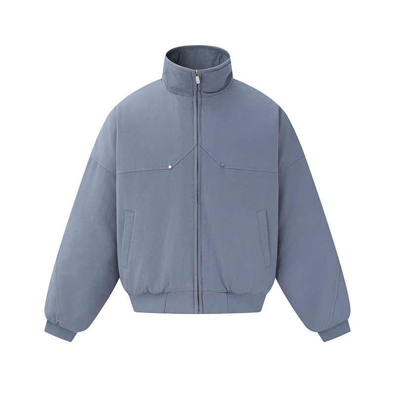 Unisex Boxy-wattierte Kurzjacke mit hochgeschlossenem Stehkragen und minimalistischer Nahtführung Nord Taschen