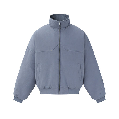 Unisex Boxy-wattierte Kurzjacke mit hochgeschlossenem Stehkragen und minimalistischer Nahtführung Nord Taschen