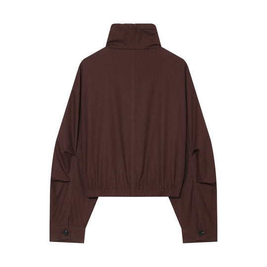 Damen Cropped Utility‑Blouson mit hohem Stehkragen, Tunnelzugbund und Pattentaschen Nord Taschen