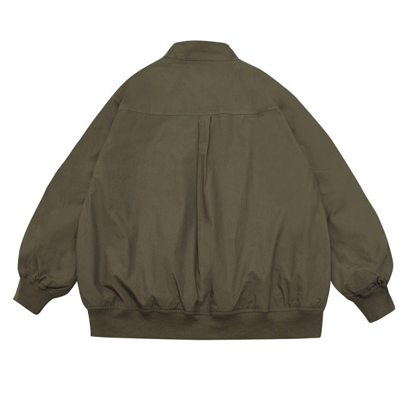 Unisex Oversize Bomberjacke im Boxy‑Cut mit aufgesetzten Taschenklappen und geripptem Saum Nord Taschen