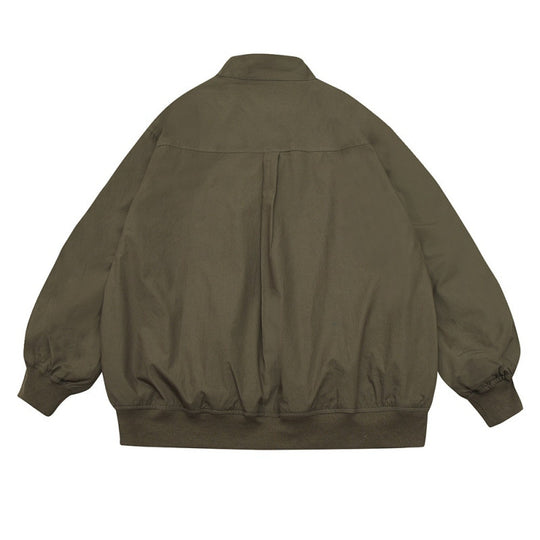 Unisex Oversize Bomberjacke im Boxy‑Cut mit aufgesetzten Taschenklappen und geripptem Saum Nord Taschen
