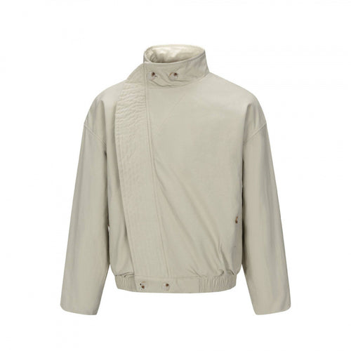 Herren Asymmetrische Kurzjacke mit Stehkragen, gesteppter Frontblende und elastischem Saum Nord Taschen