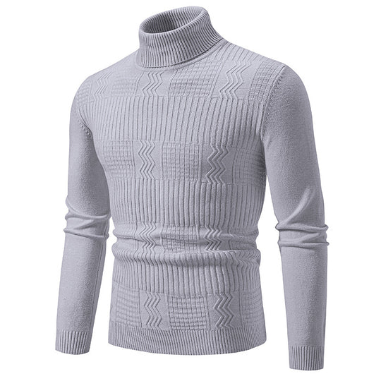 Herren Rollkragenpullover mit Strukturstrick und körpernaher Silhouette Nord Taschen