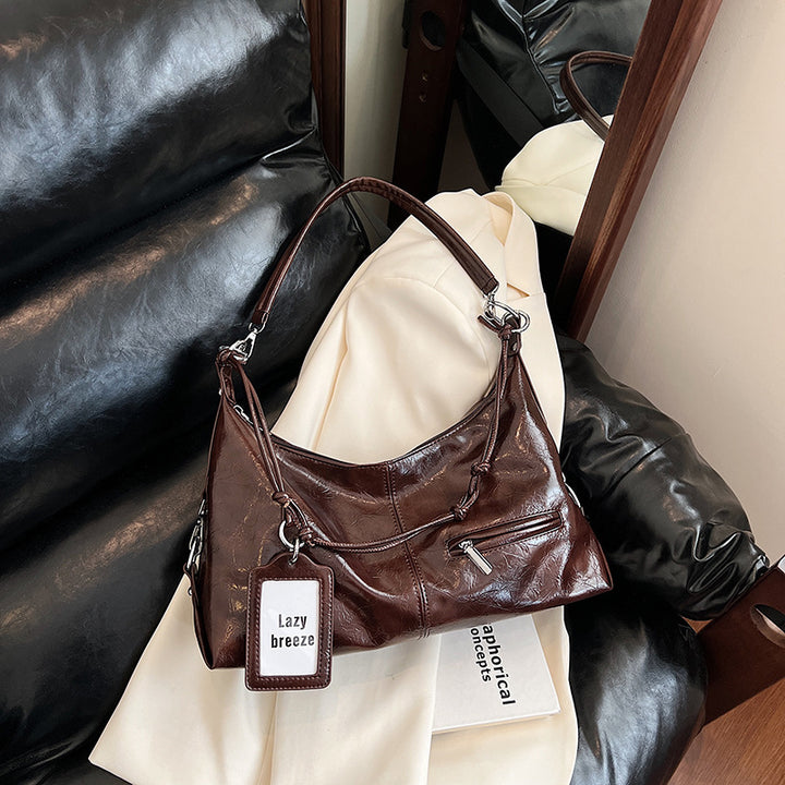 Damen Hobo-Tasche aus hochwertigem Kunstleder mit elegantem Kordelzug Nord Taschen