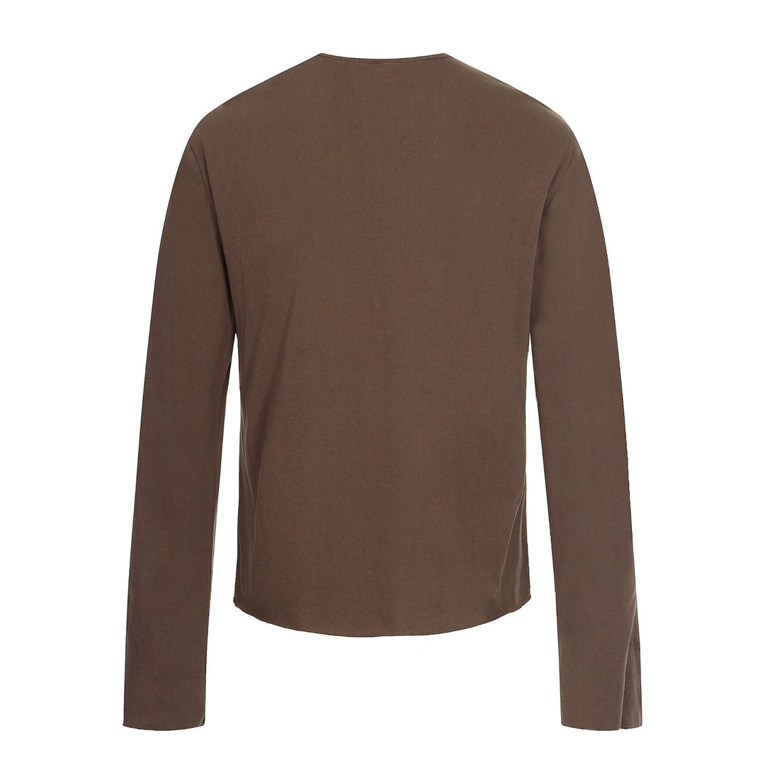 Herren Langarm-Henleyshirt mit asymmetrischer Knopfleiste und leichtem Relaxed Fit Nord Taschen