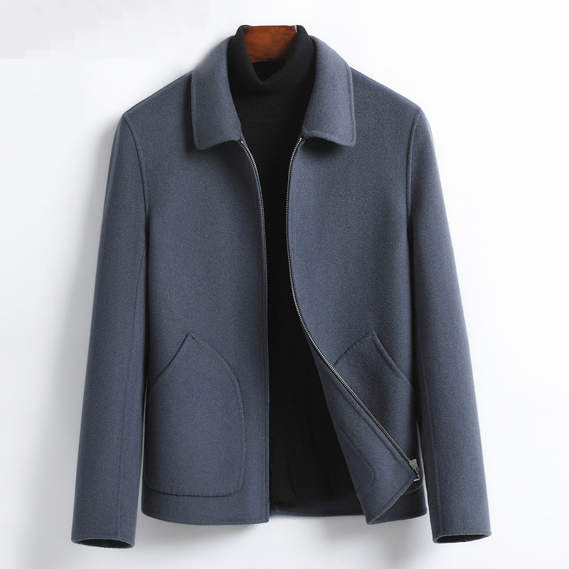 Herren Elegante Kurzjacke aus Wollmix mit Stehkragen, verdecktem Reißverschluss und konturierten Eingrifftaschen Nord Taschen