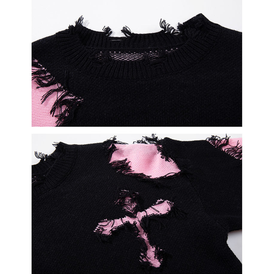 Damen Modischer Grobstrickpullover mit einzigartigem Zopfmuster Nord Taschen