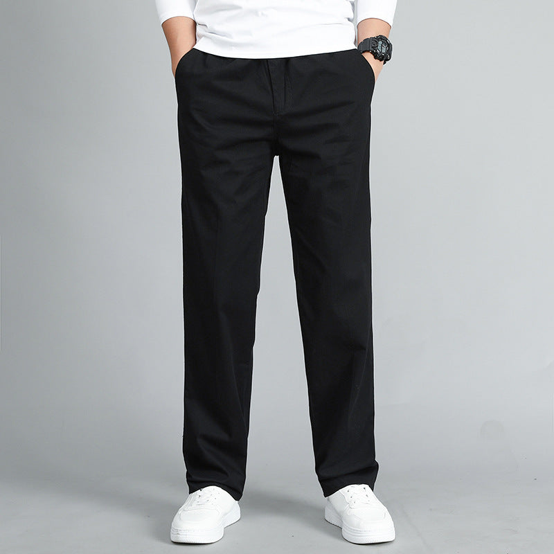 Herren legere Chinohose mit geradem Schnitt, elastischem Bund und Eingrifftaschen Nord Taschen