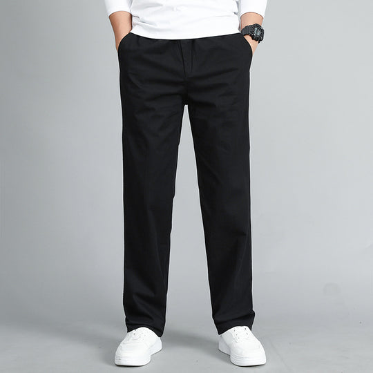 Herren legere Chinohose mit geradem Schnitt, elastischem Bund und Eingrifftaschen Nord Taschen