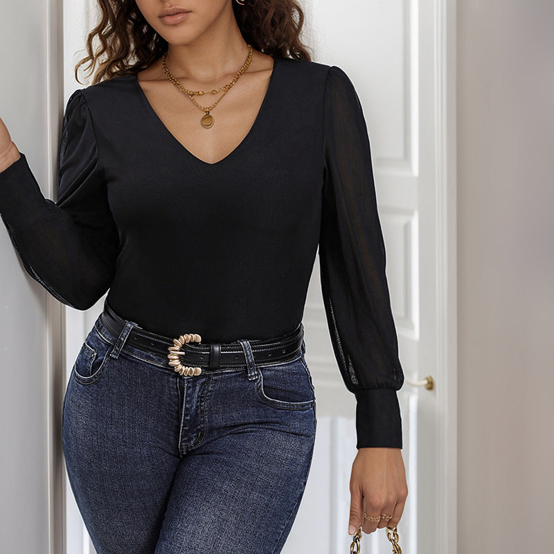 Damen Eleganter Body mit tiefem V-Ausschnitt Nord Taschen