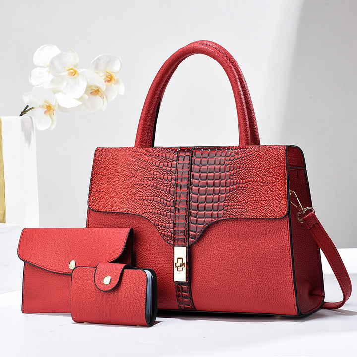 Damen strukturierte Handtasche mit abnehmbarem Zubehör Nord Taschen