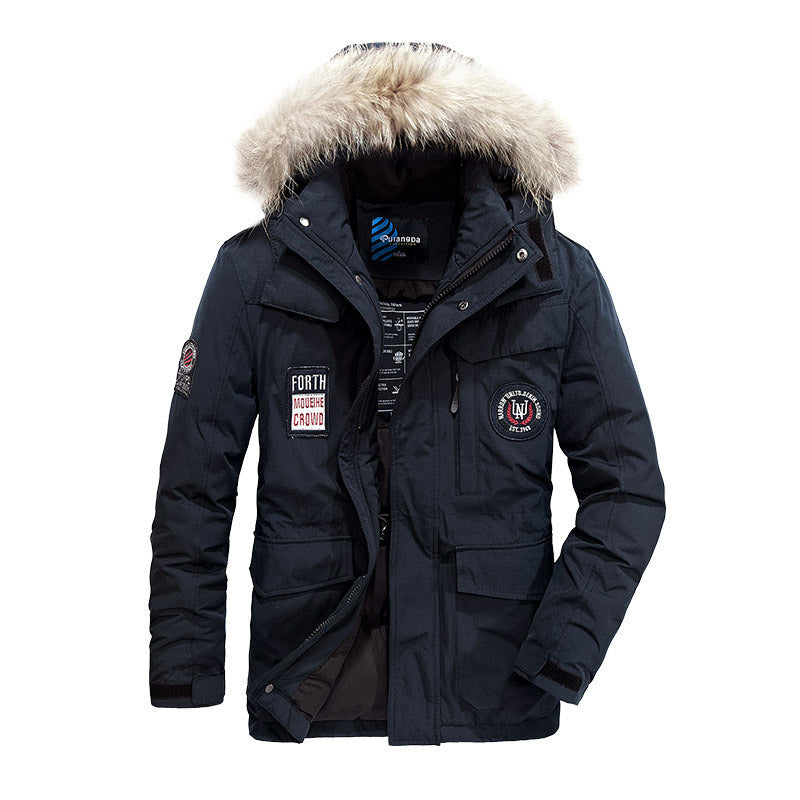 Herren Thermo-Parka mit Kapuze und Kunstfellbesatz, wasserabweisend und multifunktional Nord Taschen