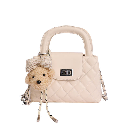 Damen Verspieltes Handtaschen-Set mit niedlichem Teddy-Anhänger Nord Taschen