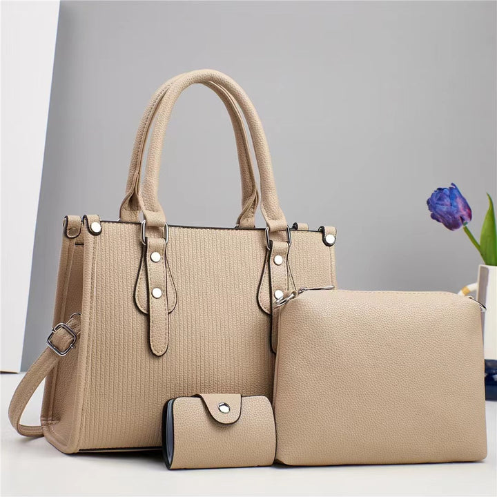 Damen elegante Handtasche mit strukturiertem Design und abnehmbaren Zubehör Nord Taschen