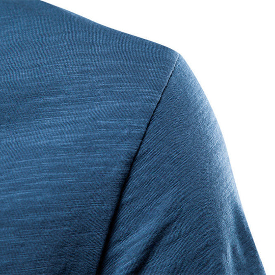 Herren nan leichtes Baumwolljersey Kurzarmshirt mit V-Ausschnitt und schmaler Passform