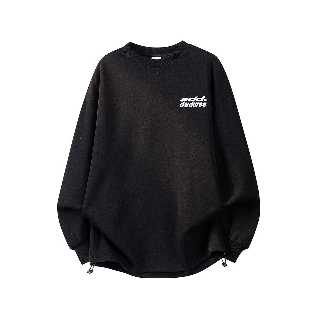 Damen Oversize-Sweatshirt mit gesticktem Schriftzug, abgerundetem Saum & überschnittener Schulter Nord Taschen
