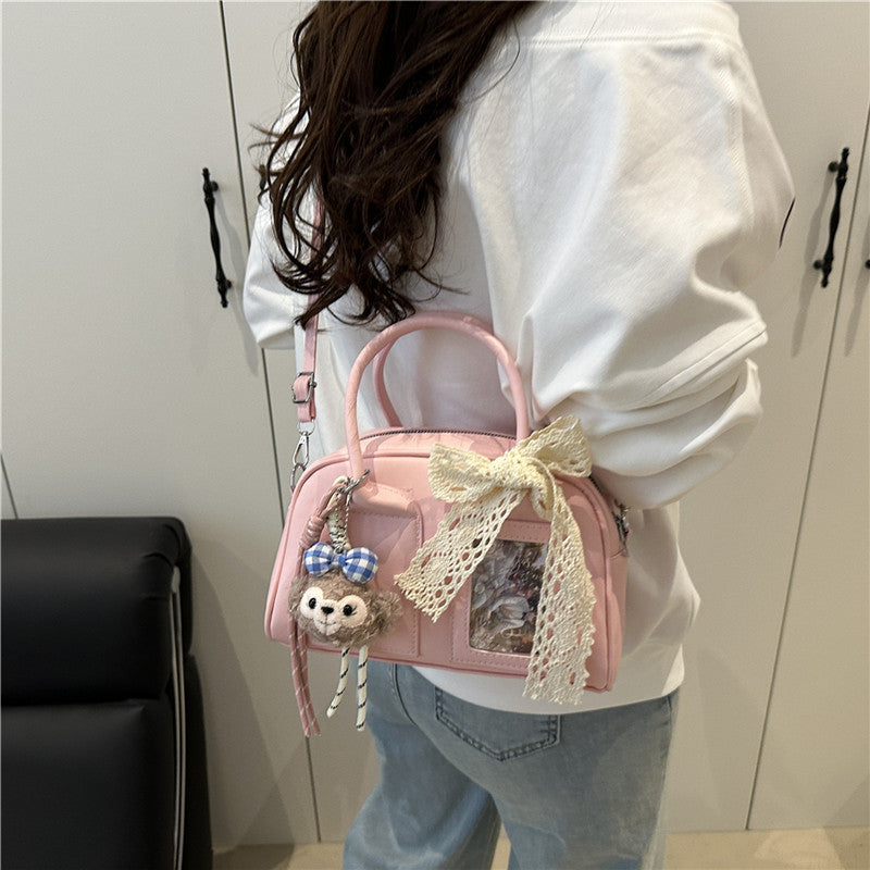 Damen Mini-Handtasche mit verspieltem Tiermotiv und charmantem Anhänger Nord Taschen