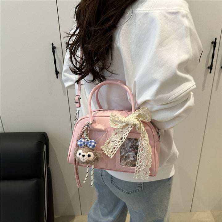 Damen Mini-Handtasche mit verspieltem Tiermotiv und charmantem Anhänger Nord Taschen