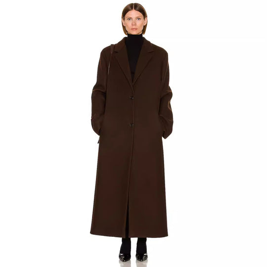 Damen Maximaler Einreihiger Mantel im Oversize‑Schnitt mit klassischem Revers Nord Taschen
