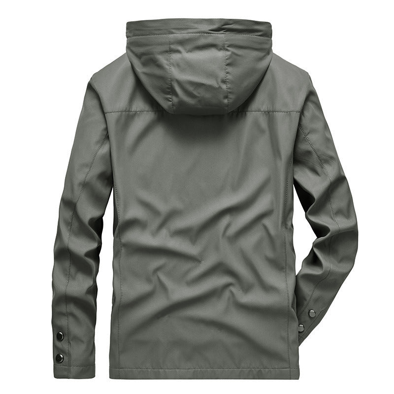 Herren leichte wasserabweisende Softshelljacke mit Kapuze, winddichtem Schnitt und Reißverschlusstaschen Nord Taschen