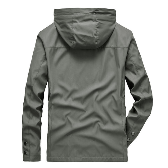 Herren leichte wasserabweisende Softshelljacke mit Kapuze, winddichtem Schnitt und Reißverschlusstaschen Nord Taschen