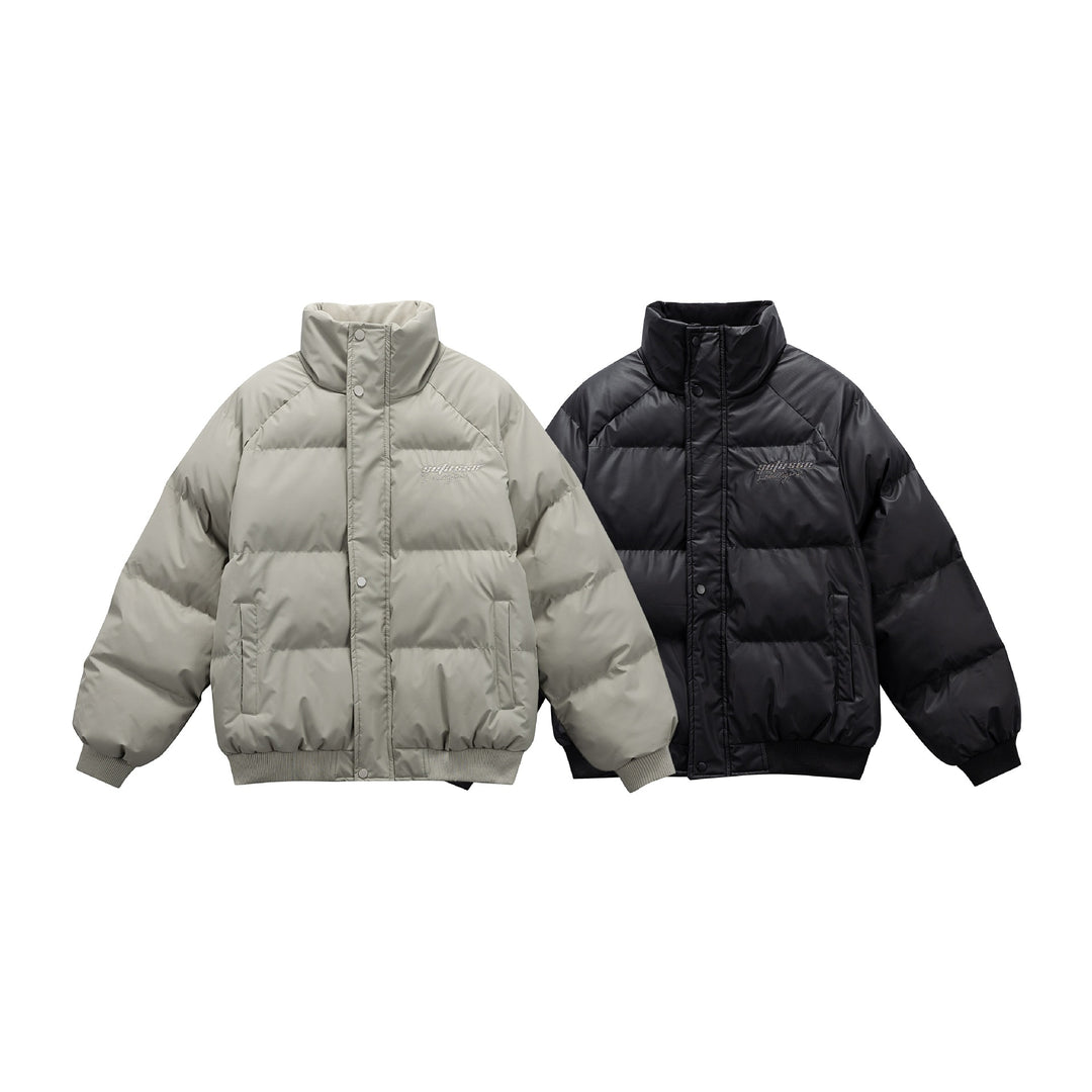 Damen Oversize gesteppte Steppjacke mit hohem Stehkragen und Rippbündchen Nord Taschen