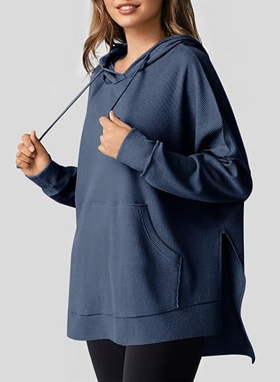 Damen Oversized Kapuzenpullover Nord Taschen