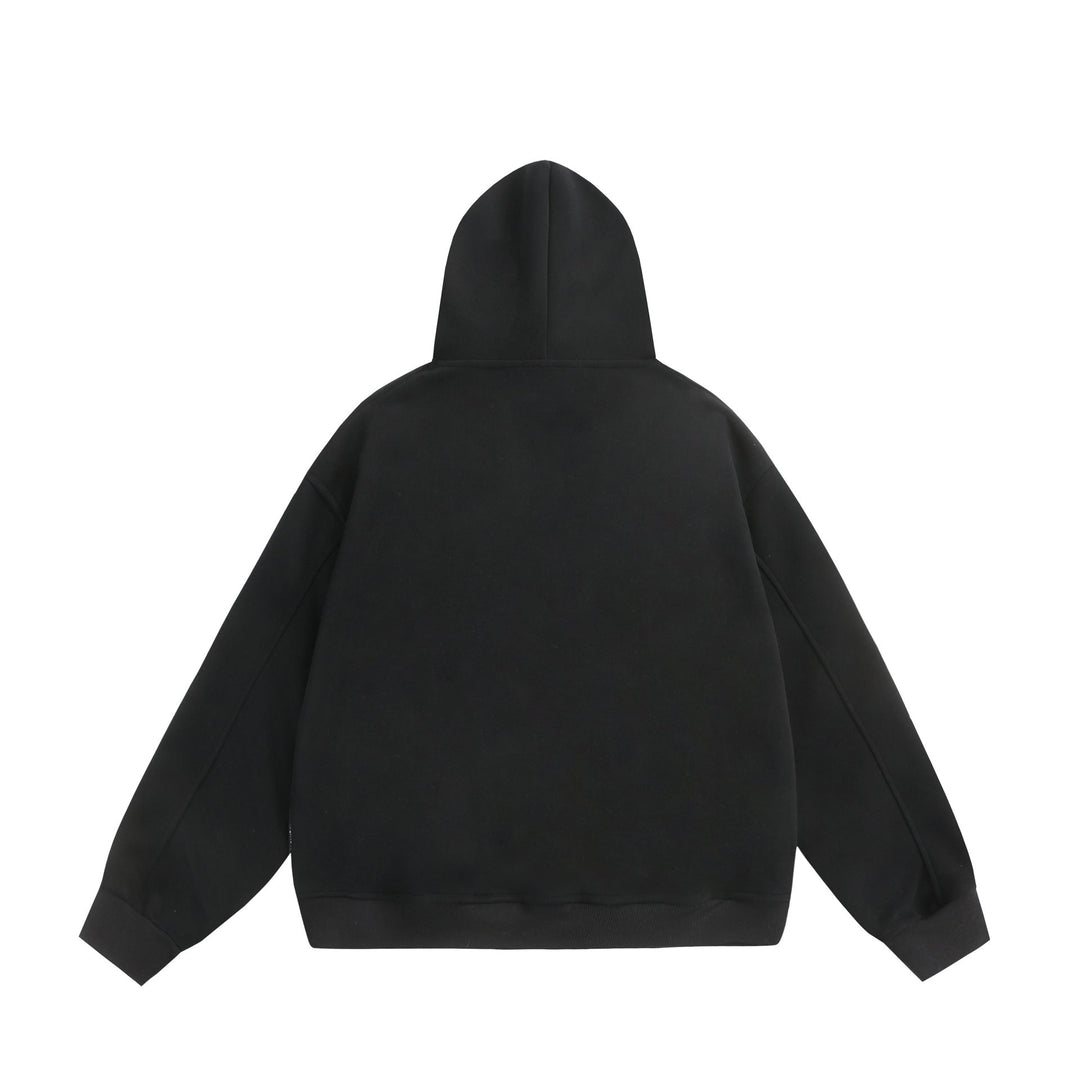 Damen Oversize-Kapuzenpullover mit Strassapplikationen und Relaxed-Schnitt Nord Taschen