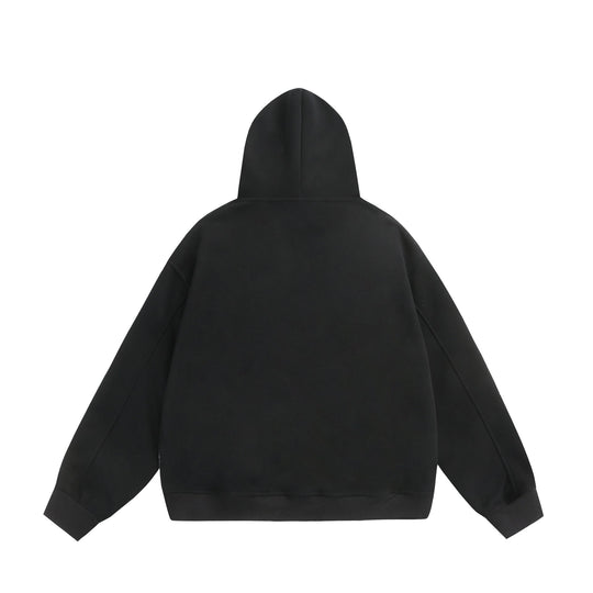 Damen Oversize-Kapuzenpullover mit Strassapplikationen und Relaxed-Schnitt Nord Taschen