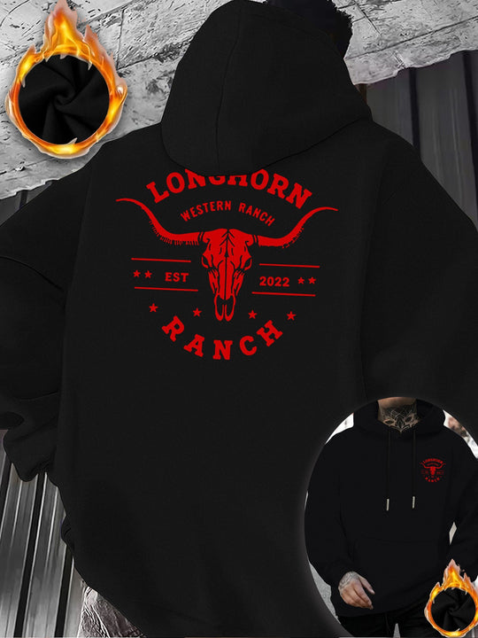 Herren Komfortabler Kapuzenpullover mit markantem Druck Nord Taschen