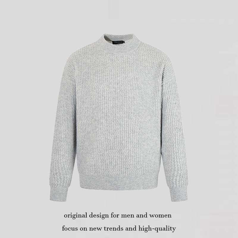 Herren Feinstrick-Pullover mit Strukturstrick und schmalem Stehkragen Nord Taschen