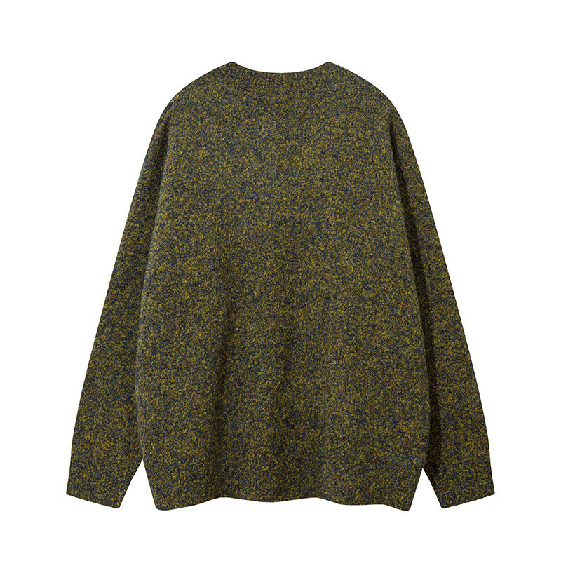 Unisex Oversize-Strickpullover mit kurzem V-Schlitzkragen Nord Taschen
