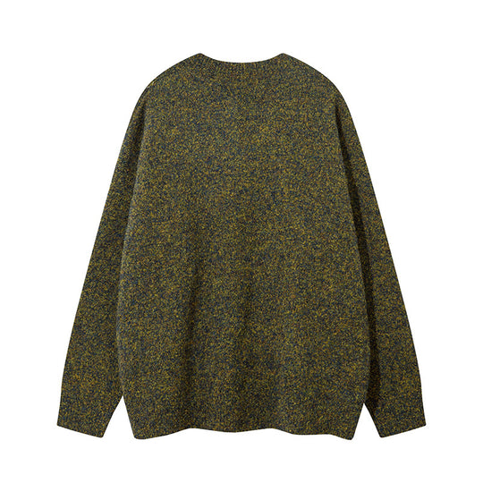 Unisex Oversize-Strickpullover mit kurzem V-Schlitzkragen Nord Taschen