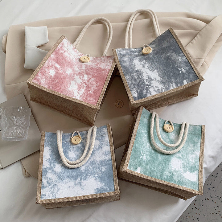 Damen Jute-Tragetasche mit elegantem Gewebe und robusten Schnüren Nord Taschen