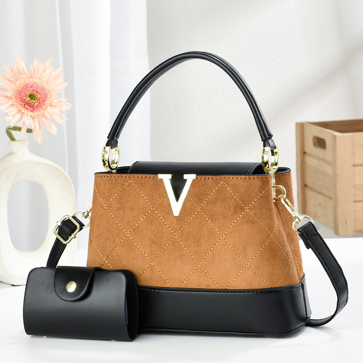 Damen elegante Handtasche mit luxuriösem Steppdesign und abnehmbarer Clutch Nord Taschen