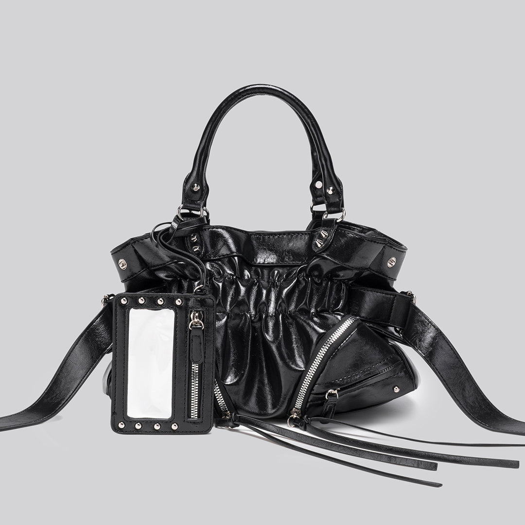 Damen Hobo-Handtasche mit raffiniertem Faltendesign und stilvollen Reißverschlüssen Nord Taschen