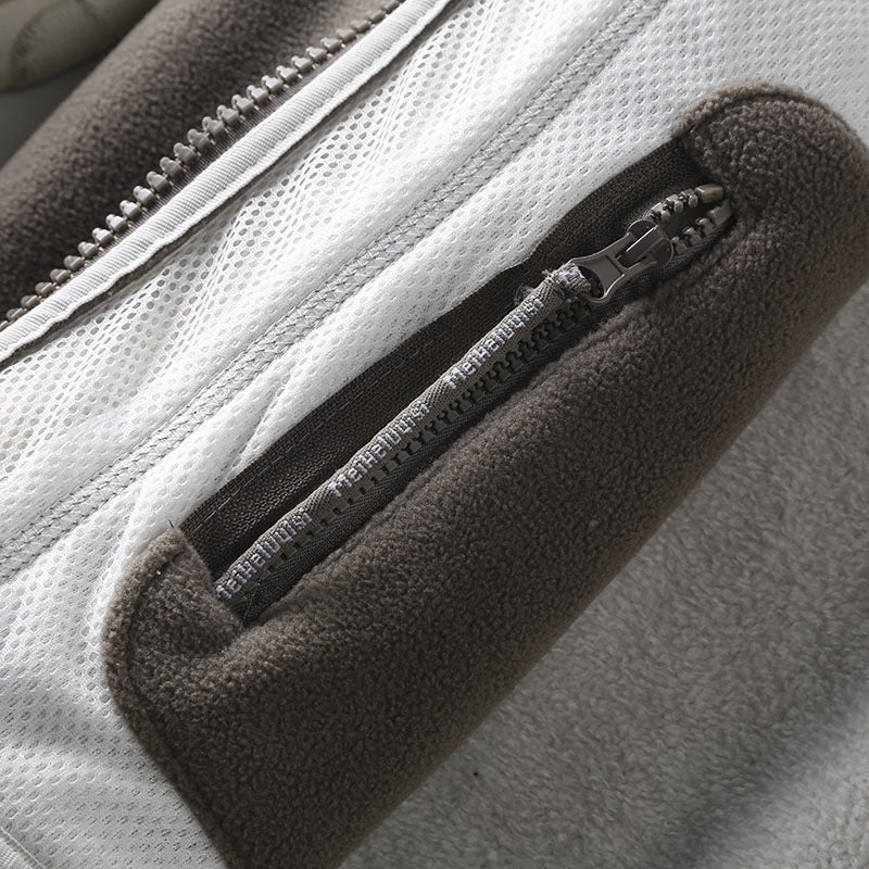 Herren Fleecejacke mit Stehkragen, durchgehendem Reißverschluss und Teddy-Innenfutter Nord Taschen