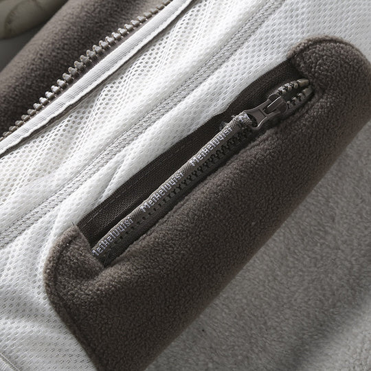 Herren Fleecejacke mit Stehkragen, durchgehendem Reißverschluss und Teddy-Innenfutter Nord Taschen