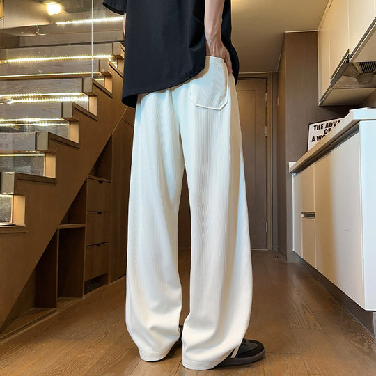 Herren Weite Relaxed Loungebundhose mit Tunnelzug und Eingrifftaschen Nord Taschen