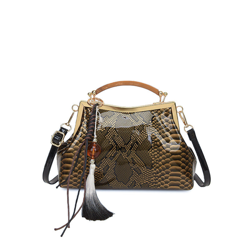 Damen elegante Tote-Tasche im stilvollen Schlangenleder-Look Nord Taschen