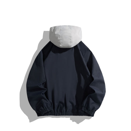 Unisex Leichter Anorak mit Kontrastkapuze und halbem Reißverschluss Nord Taschen