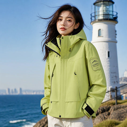 Unisex wasserfeste zweilagige Softshell-Regenjacke mit herausnehmbarem Fleecefutter und Kapuze Nord Taschen