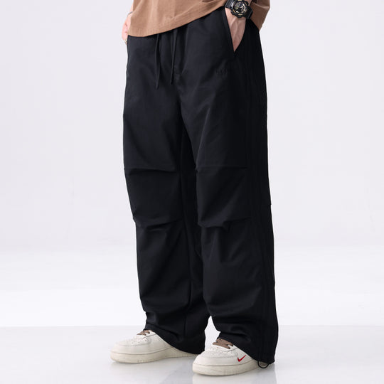 Herren Weite Cargo-Hose mit Tunnelzug, Knie-Panels und seitlichen Zierstreifen Nord Taschen